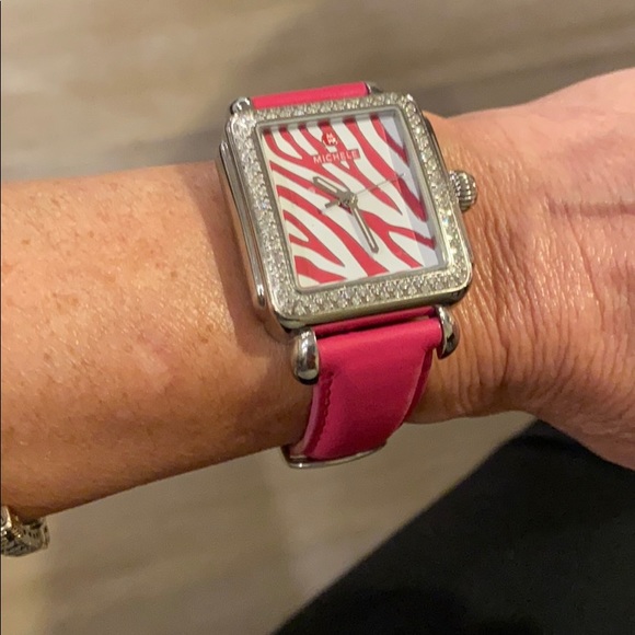 Michele Deco Pink Zebra Limited Ed. Watch - Picture 9 of 10